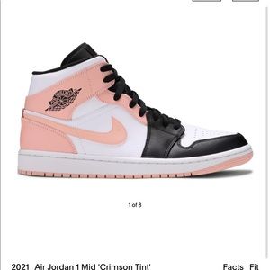 Pink and black Jordan’s